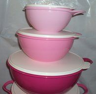 Tupperware 6 12 32 42 C Thatsa Mega Bowl Mixing Bowls Set 4 Different Pink N3