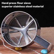 Sher Stainless Mechanical Flour Sugar Icing Mesh Sifter Shaker Baking Kitchen Tool N4