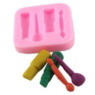Mujiang Silicone Fondant Makeup Molds Cake Decorating Tools Lipstick Candy Mold N2