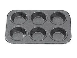 CybrTrayd R&amp;M Kiddie Non-Stick Muffin Pan, Dark Grey