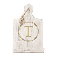 Cathy's Concepts Personalized Wooden iPad &amp; Recipe Stand, White, Letter W N44