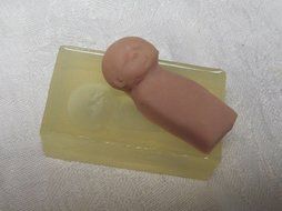 Mold Bundled Baby Miniature One Piece Mold for the Polymer Clay Bundled Baby Head and Body Shape N2
