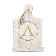 Cathy's Concepts Personalized Wooden iPad &amp; Recipe Stand, White, Letter W N46