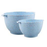 Zak Designs 2-Piece Sprinkles Batter Mixing Bowl Set, Sky Blue