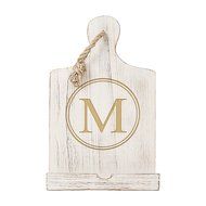 Cathy's Concepts Personalized Wooden iPad &amp; Recipe Stand, White, Letter W N51