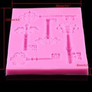 Whosee Style#4 3D Silicone Mold Fondant Cake Chocolate Decor Baking Mold Random Color N42