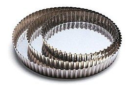 World Cuisine Tin Plate Fluted Tart Mold 11 Inch x 1 Inch N2