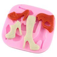 Mujiang Silicone Chocolate Mold High-heel Candy Making Kit Fondant Shoe Molds N17