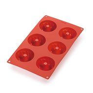 Lekue 6 Cavities Savarin Mini Multi Cavity Baking Mold, Red N2