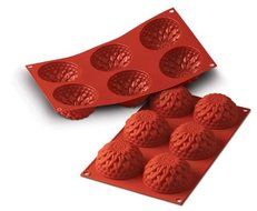 Silikomart Professional Silicone Bakeware: Dahlia 3.89 Oz, 3.07" Dia x 1.57" High, 6 Cavities