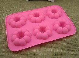 HSE Silicone baking mold with a microwave oven flower shape Donuts