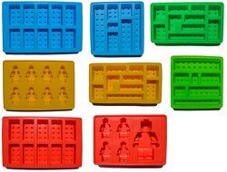 Premium 8pc Lego Candy Molds&ndash;Chocolate Molds&ndash;Jello Molds&ndash;Fondant Molds&ndash;Non Stick-Easy to use&ndash;Strong&amp;Durable-Silicone...