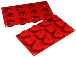 Fat Daddio's Silicone Bakeware Dimpled Heart, 1.6 Ounces