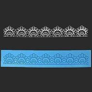 Sher Lace Fondant Cake Chocolate Resin Clay Candy Silicone Mold Mat, L17cmW3.5cmH0.4cm