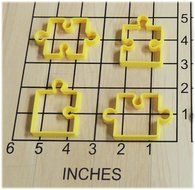 Puzzle Pieces Shaped Fondant Cookie Cutter Set #1119 N2