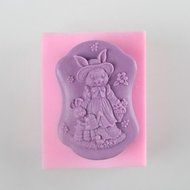 Sher Rabbit Mother and Son Shaped Soap Molds Wedding Mould Fondant Cake Chocolate Silicone Mold, Decoration Tools... N6