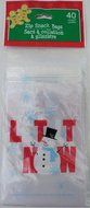 Assorted Festive Holiday Inspired Christmas Zip-Seal Snack Bags, 40-ct. Packs ~ (Set of 4) N4