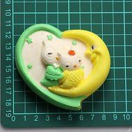 Y&amp;XL&amp;H The Moon And Owl Chocolate Silicone Molds,Cake Molds,Soap Molds,Decoration Tools Bakeware N4