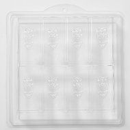 World of Moulds 8 Cavity Owl Embossed on Rectangle Soap/bath Bomb Mold H02