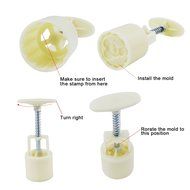 abcGoodefg&reg; DIY Mooncake//Pastry Mold Hand Pressure 50g 1 Barrel 12 Zodiac Pattern 12 Stamps (12 Zodiac) N2