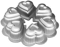 Fat Daddio's Cast Aluminum Petite Heart Ring Baking Pan