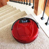 Infinuvo Hovo 650 Red Robotic Vacuum with HEPA Filter, UV Lamp, Home Base, Scheduler, Virtual Blocker &amp; Water... N7