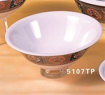 Thunder Group 12-Pack Peacock Collection Deep Bowl, 7-Inch Diameter, Red