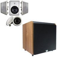 Acoustic Audio HT-85 In-Wall/Ceiling 5.1 Home Theater 8" Speakers and 15" Powered Sub HT-85-HD15M