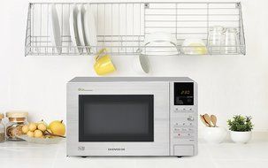 Daewoo Digital Eco Microwave Oven 20 Litre Capacity Stainless Steel 800 Watts 1 Year Warranty [KOR6L5R] N3