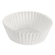 Hoffmaster 610020 1-3/4 Inch Bottom Width by 1-1/8 Inch Wall Height 4 Inch White Fluted Paper Bake Cup 500-Pack...