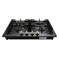 WindMax 23" Black Titanium Stainless Steel 4 Burner Built-In Stoves LPG/NG Gas Cooktops Cooker N7