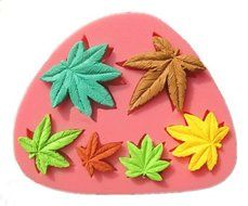 1Pcs Marijuana Maple Leaves 6 Cavity Silicone Mold Sugarcraft Cake Decorating Tools Baking Fondant GP Chocolate...