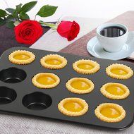Yilove Non Stick 12 Cup Muffin Cupcake Pan (Black) N4