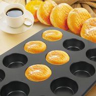 Yilove Non Stick 12 Cup Muffin Cupcake Pan (Black) N5