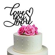 Sugar Yeti Made In USA Wedding Cake Topper Love You More #20 Gold Mirror N18