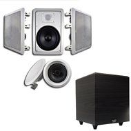 Acoustic Audio HT-65 In-Wall/Ceiling 5.1 Home Theater 6.5" Speakers and 6.5" Powered Sub HT-65-RW6