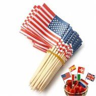 UR Bakeware 50Pcs Birthday Party American USA Flag Cupcake Topper N4
