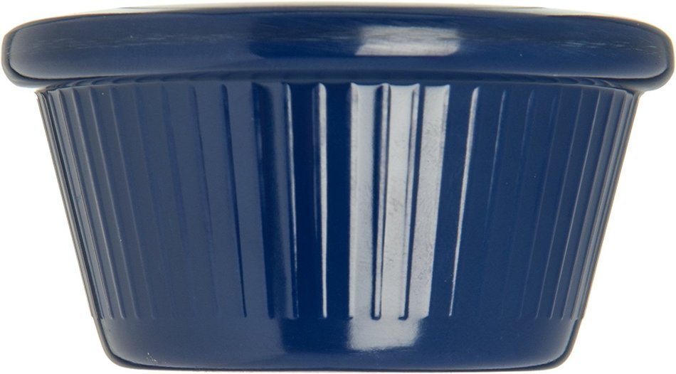 Carlisle S27960 Melamine Fluted Ramekin, 2-Ounce Capacity, 1.43" Height, Cobalt Blue (Case of 48) N2