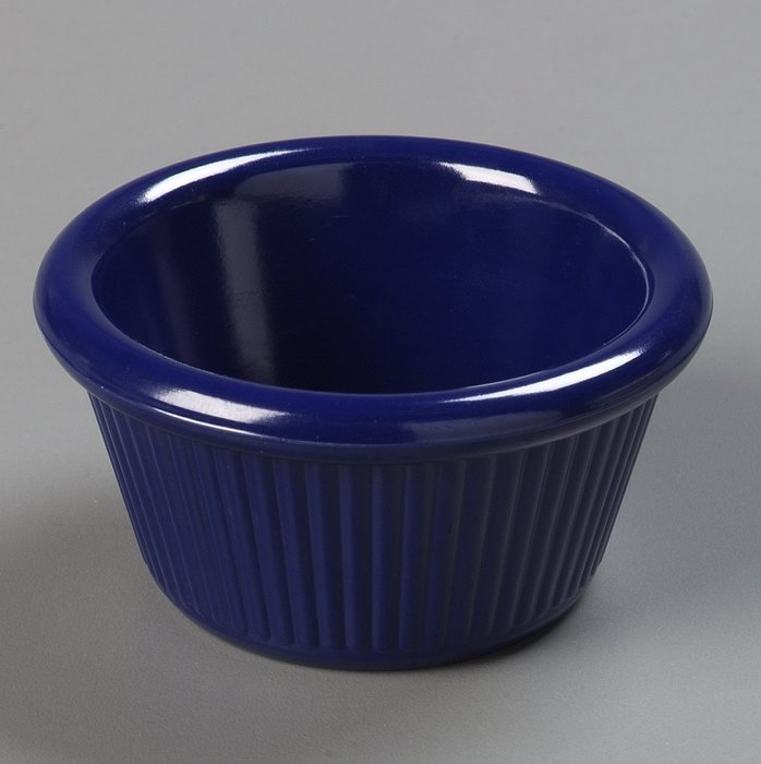 Carlisle S27960 Melamine Fluted Ramekin, 2-Ounce Capacity, 1.43" Height, Cobalt Blue (Case of 48) N3
