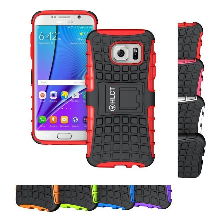 Galaxy S7 Edge Case, HLCT Rugged Shock Proof Dual-Layer Case with Built-In Kickstand for Samsung Galaxy S7 Edge... N15