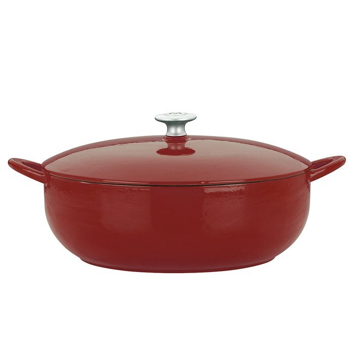 Mario Batali by Dansk Enameled Cast Iron Pizza Pan and Griddle, 12-Inch, Chianti N15