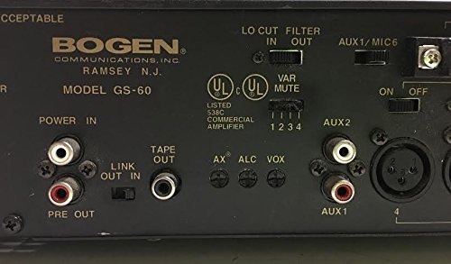 Bogen GS60 AMPLIFIER 60WS DUAL EQ