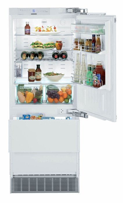 Liebherr HC1540 14.1 Cu. Ft. Black Counter Depth Built-In Bottom Freezer Refrigerator - Energy Star