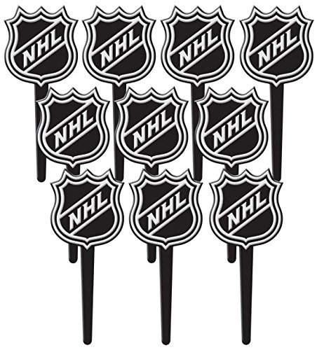 Amscan Funky NHL Party Picks for Any Occasion, 3", Black/White