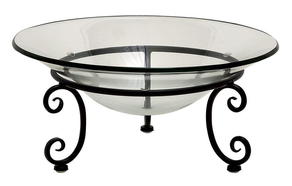 Benzara Amazing Styled Metal Glass Bowl
