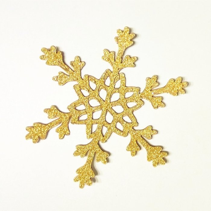 20 Pcs Gold Glitter Snowflake Cupcake Cake Toppers Pick Wedding Bridal Party N3