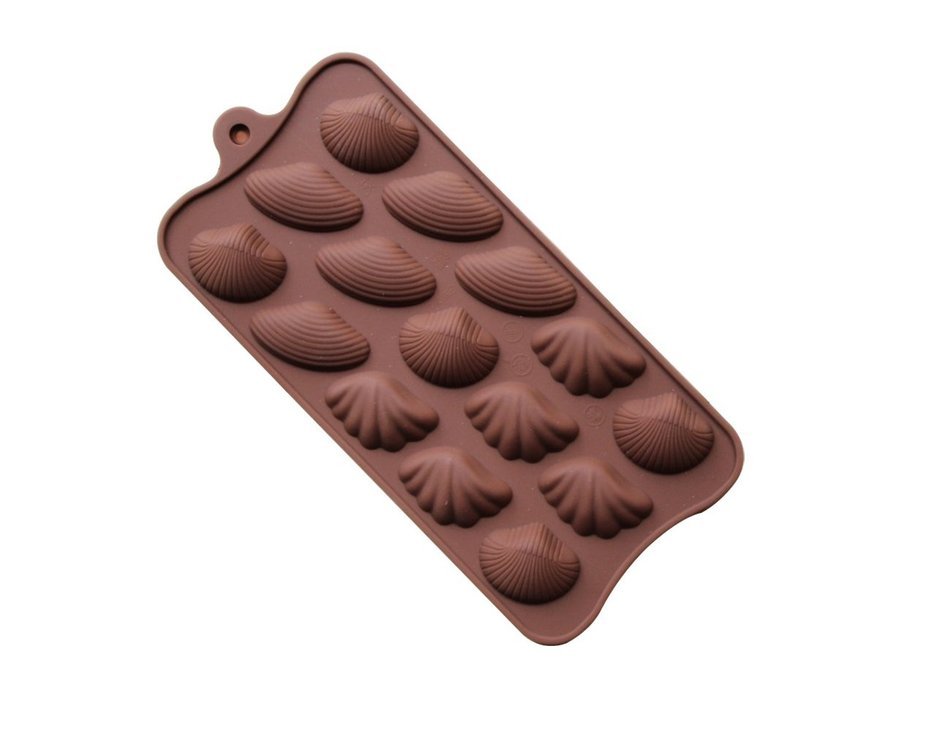 Wocuz Seashell Shaped Chocolate Candy Making Supplies Molds Fondant Making Pan Supplies Food-grade Silicone Mold...
