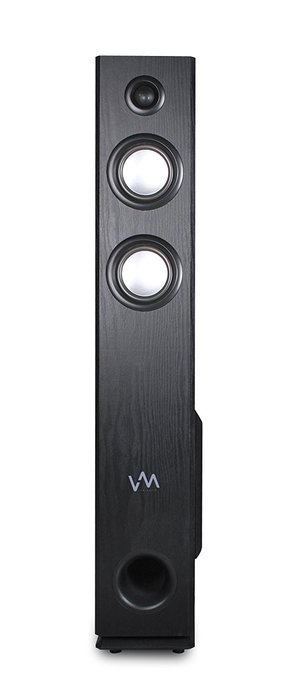 VM Audio EXAT21 Black Floorstanding Powered Bluetooth Tower Home Speakers Pair N3