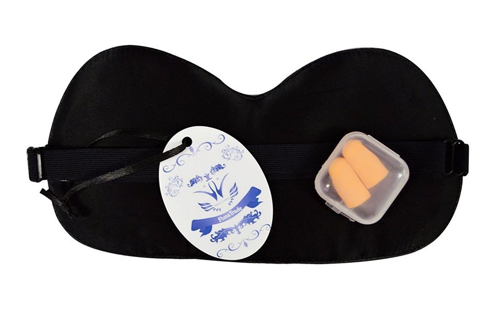 Fomatrade Natural Mulberry Silk Mask, Reversible Sleep Silk Blinder Eyeshade for Travel, Relaxing, Flight, Shift... N7