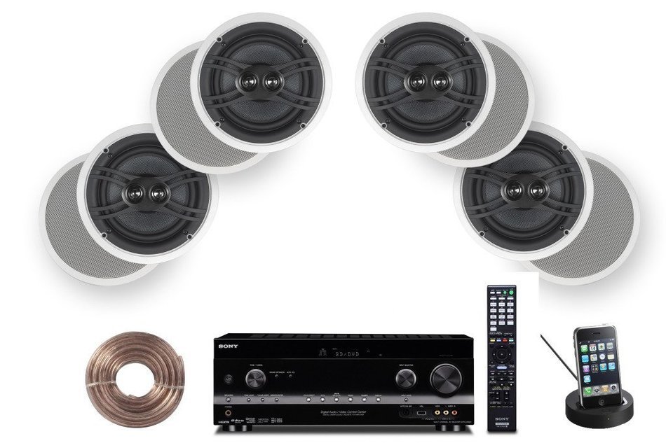 Sony HD Digital Cinematic Sound 770 Watts 7.1 Channel 3D A/V Receiver with iPhone & iPod Dock + Yamaha Custom...